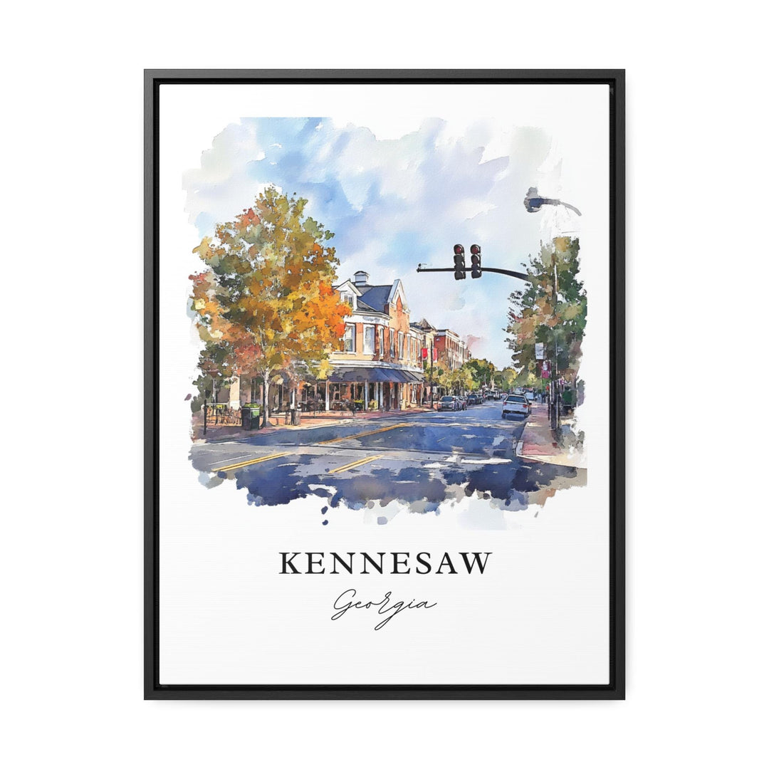 Kennesaw Wall Art, Kennesaw Georgia Print, Atlanta Watercolor Art, Kennesaw GA Gift, Travel Print, Travel Poster, Housewarming Gift