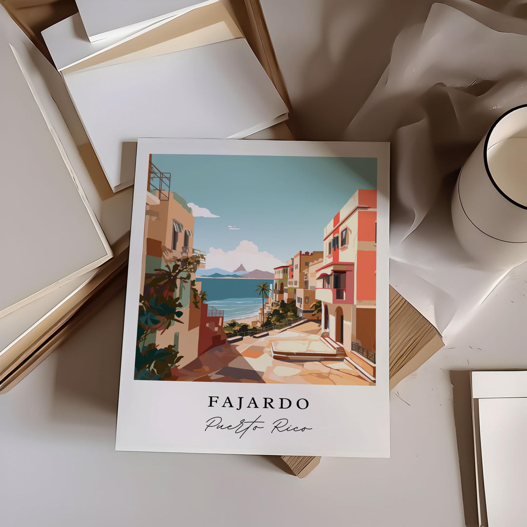 Fajardo wall art - Puerto Rico, Fajardo PR poster, Fajardo Wedding gift, Puerto Del Rey Marina PR, Custom Text, Personalized Gift