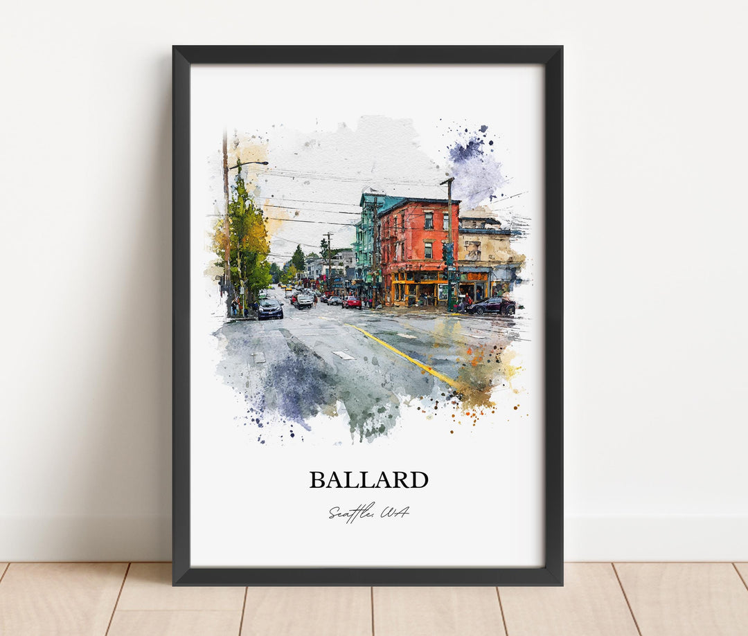 Ballard, Washington – Watercolor Art Print