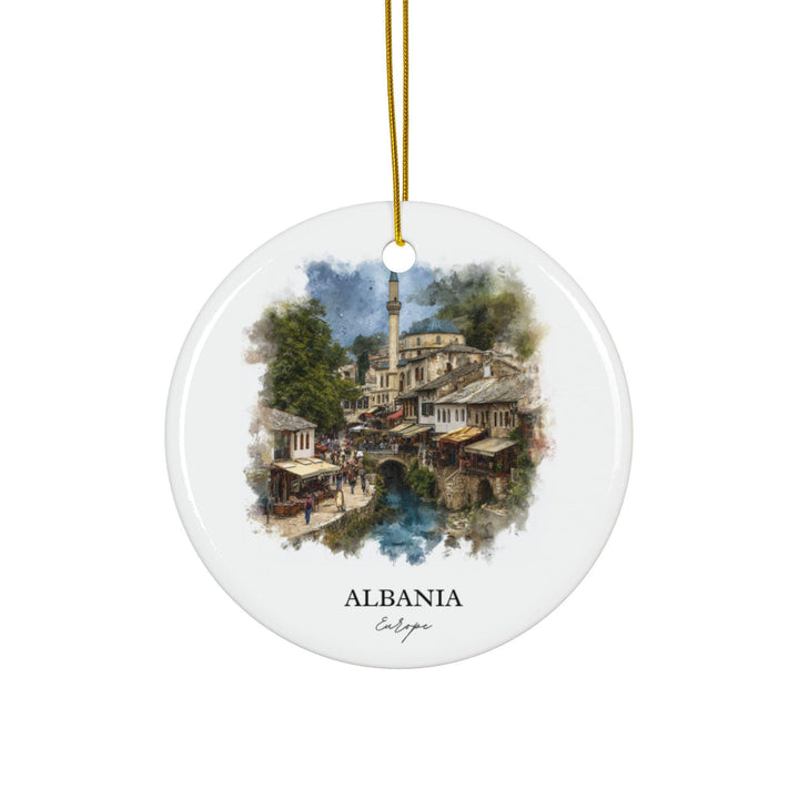 Albania Ornament: Unique Albania Souvenir, Albania Xmas Decor, and Authentic Albania Country Gift