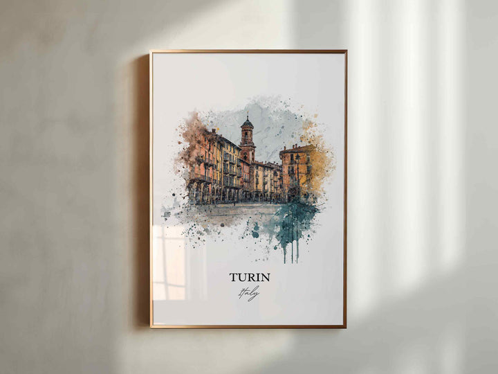 Turin, Italy – Watercolor Art Print