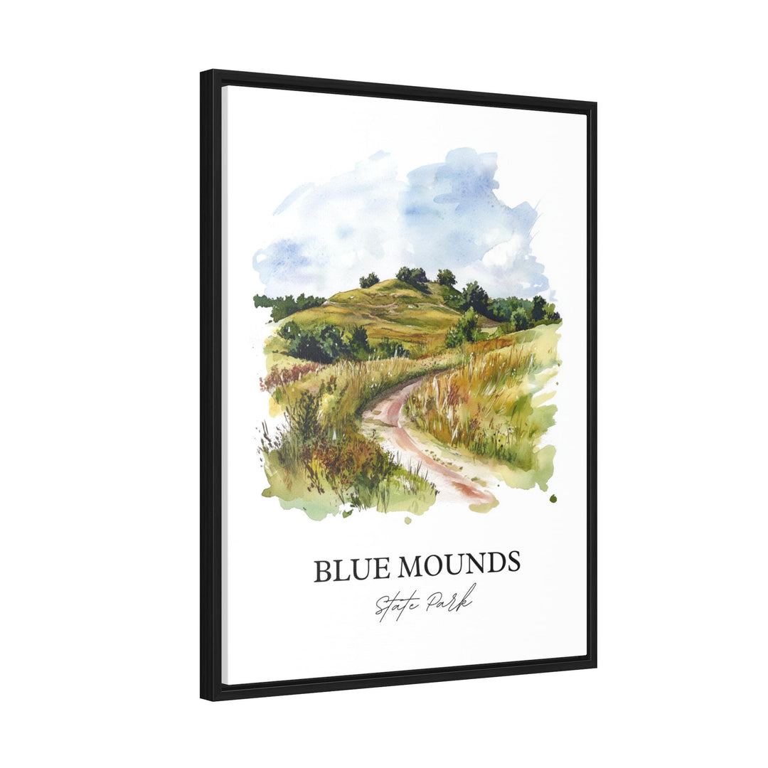 Blue Mounds State Park Wall Art, Luverne MN Print, Minnesota Watercolor Art, Luverne MN Gift, Travel Print, Travel Poster, Housewarming Gift