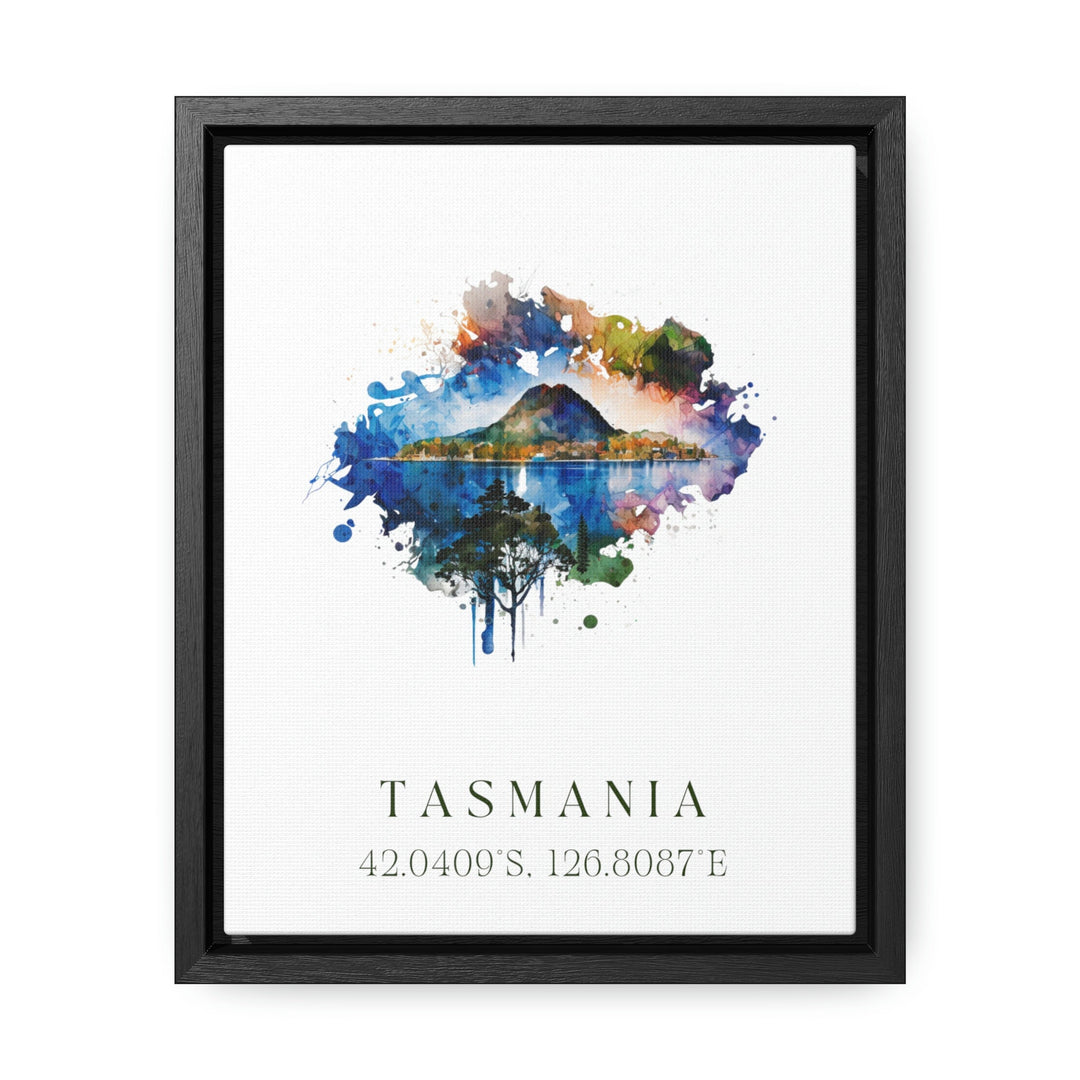 Tasmania traditional travel art - Australia, Tasmania poster, Wedding gift, Birthday present, Custom Text, Personalised Gift