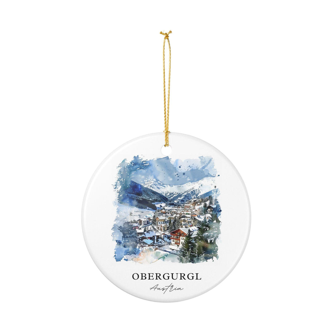 Obergurgl Ornament: Unique Obergurgl Austria Souvenir, Austria Xmas Decor, and Authentic Austrian Gift