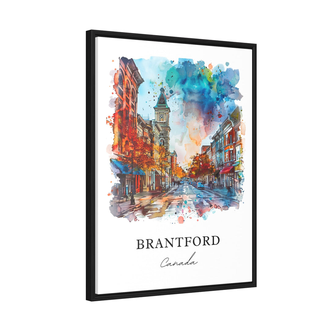Brantford Wall Art, Brantford Ontario Print, Brantford Watercolor, Brantford Canada Gift, Travel Poster, Housewarming Gift