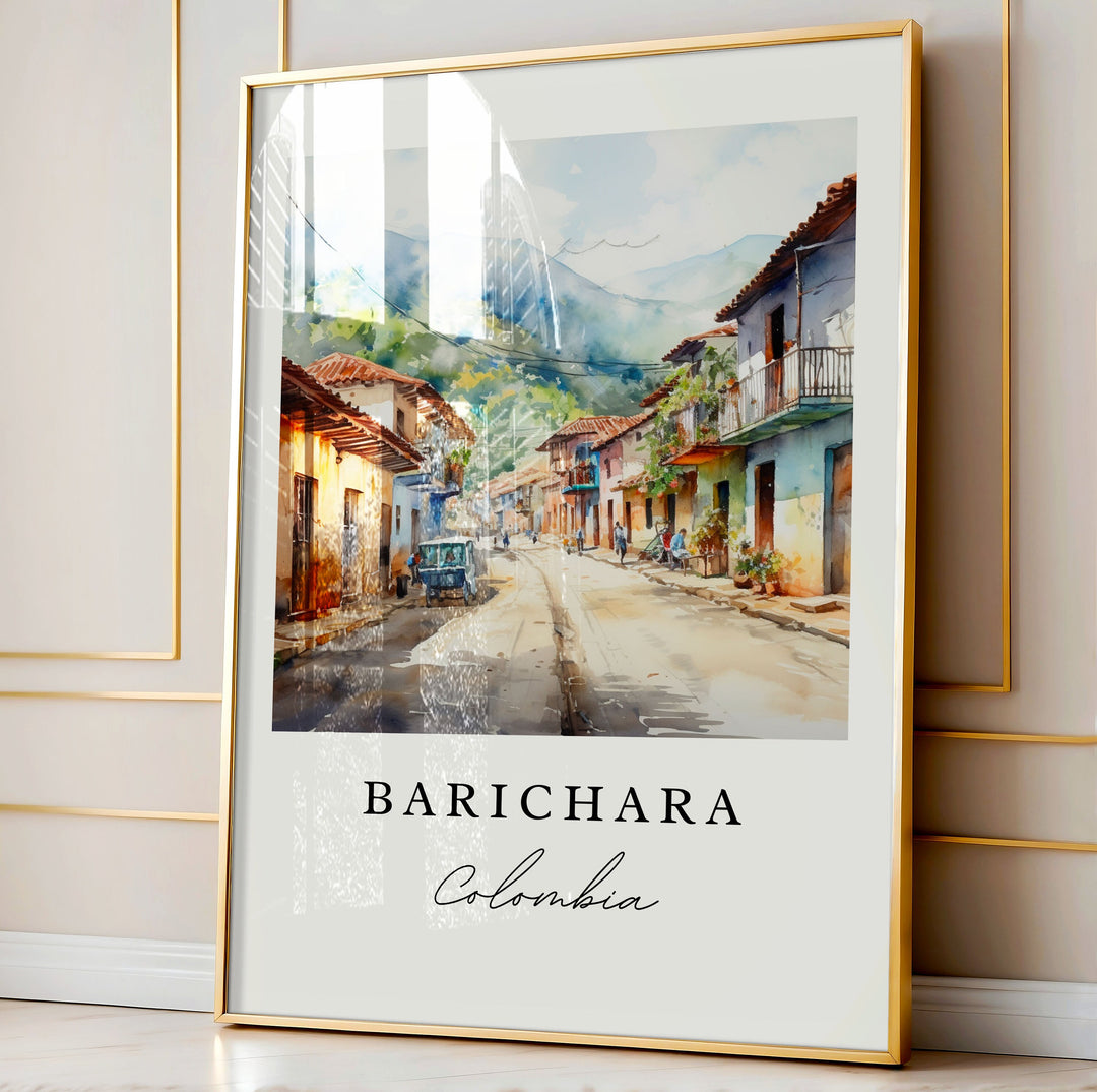 Barichara wall art - Colombia, Barichara poster print, Barichara Wedding gift, Birthday present, Custom Text, Perfect Gift