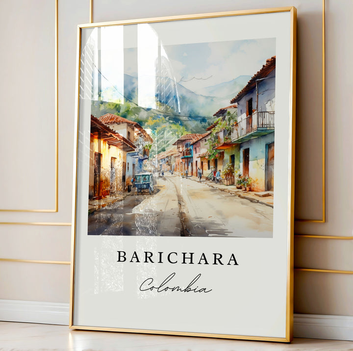 Barichara wall art - Colombia, Barichara poster print, Barichara Wedding gift, Birthday present, Custom Text, Perfect Gift