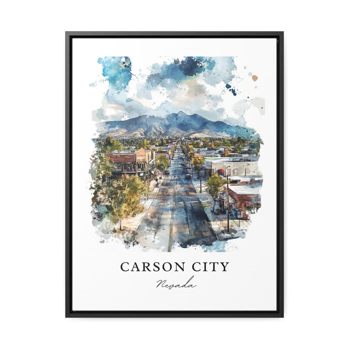 Carson City NV Art, Carson City Print, Carson City Watercolor Art, Carson City Nevada Gift,