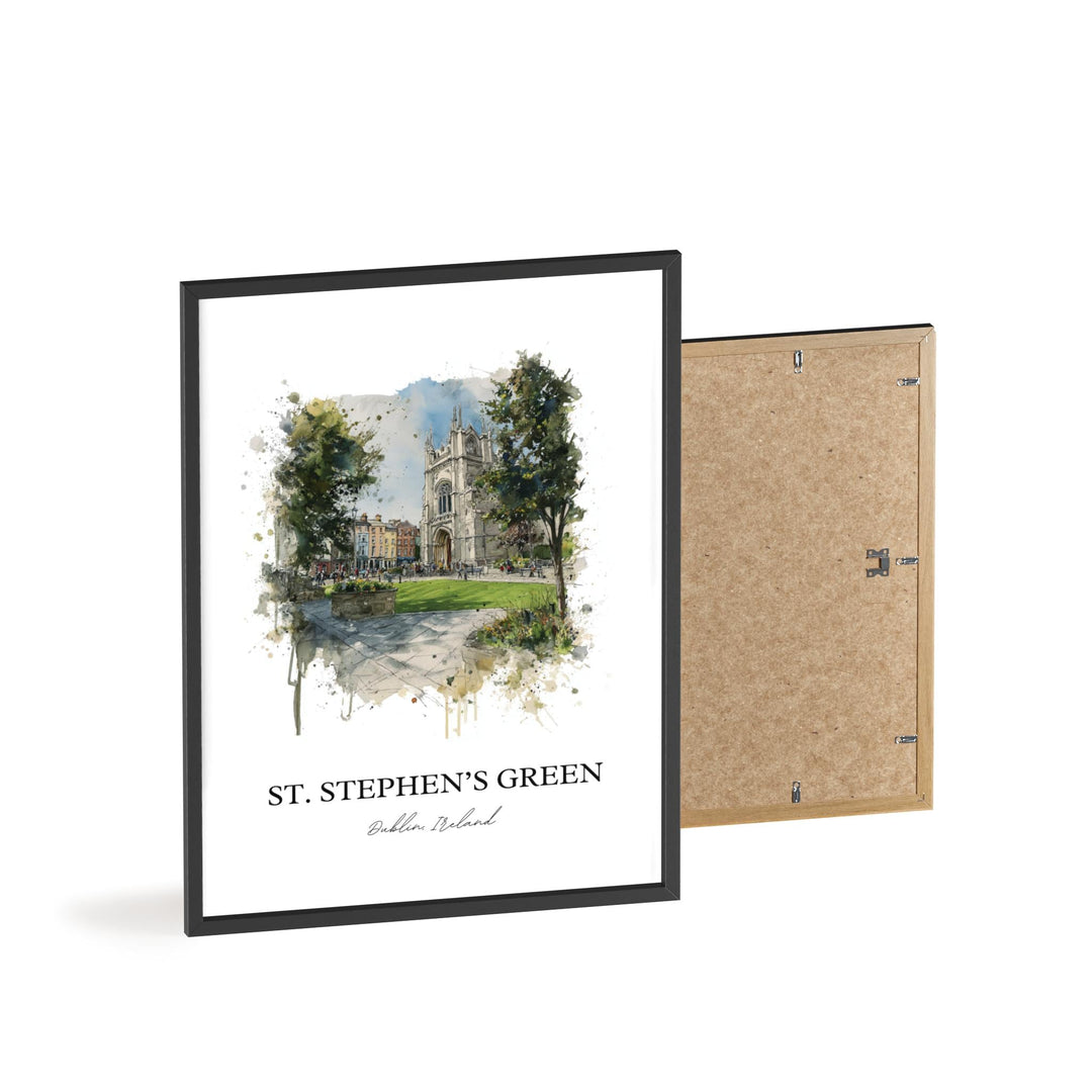 St. Stephen's Green, Ireland – Watercolor Art Print