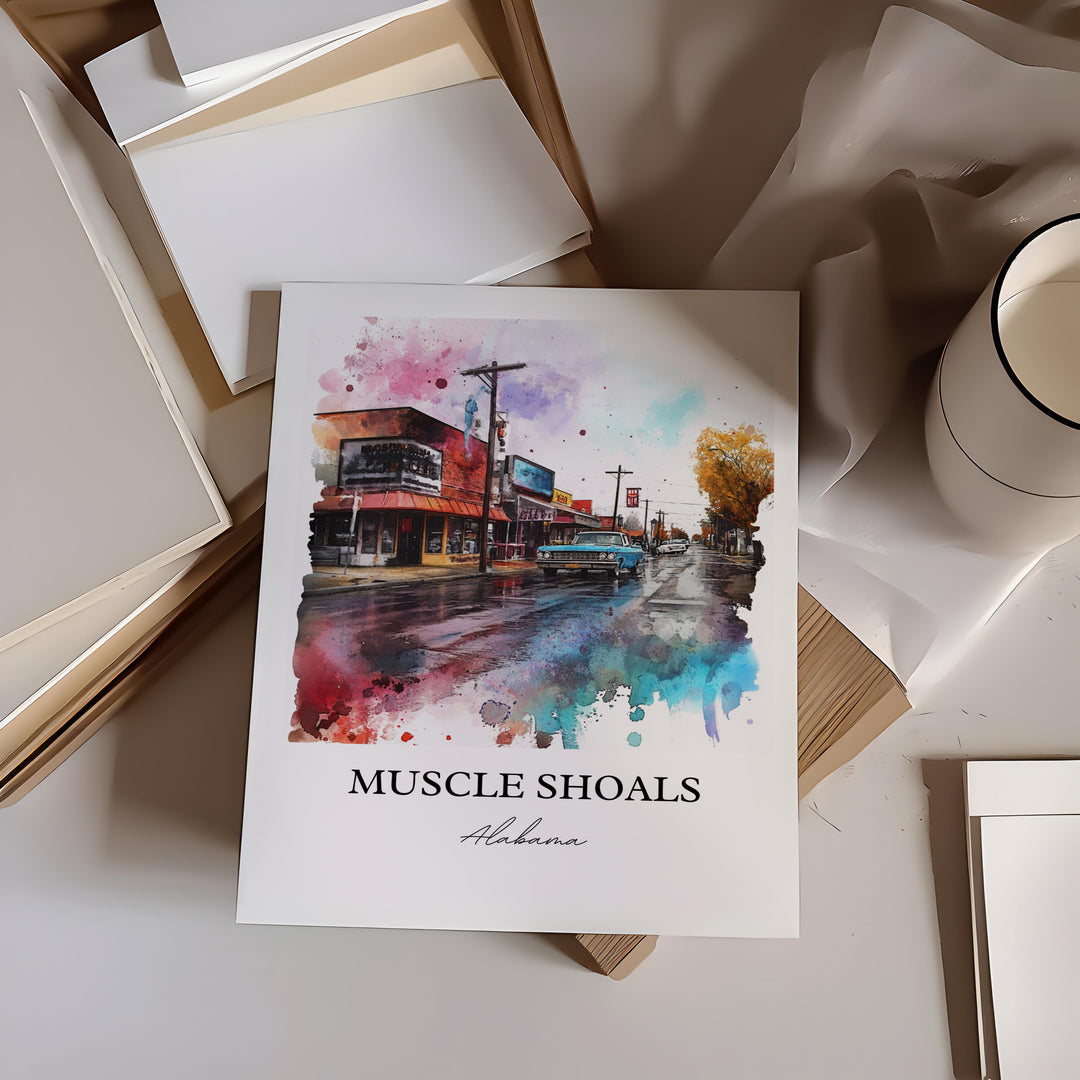 Muscle Shoals Wall Art - Alabama Print
