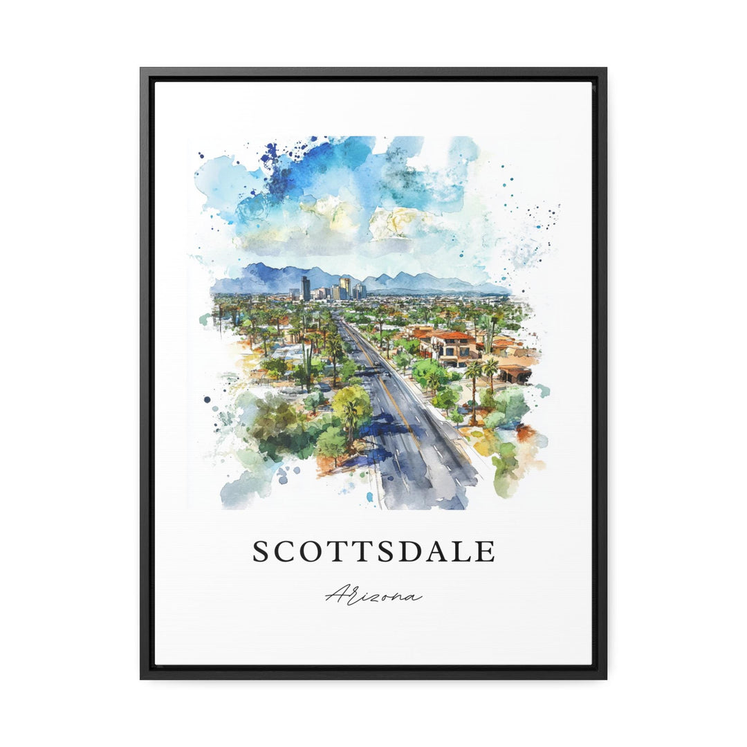 Scottsdale AZ Wall Art, Scottsdale Print, Scottsdale Watercolor Art, Scottsdale Arizona Gift,