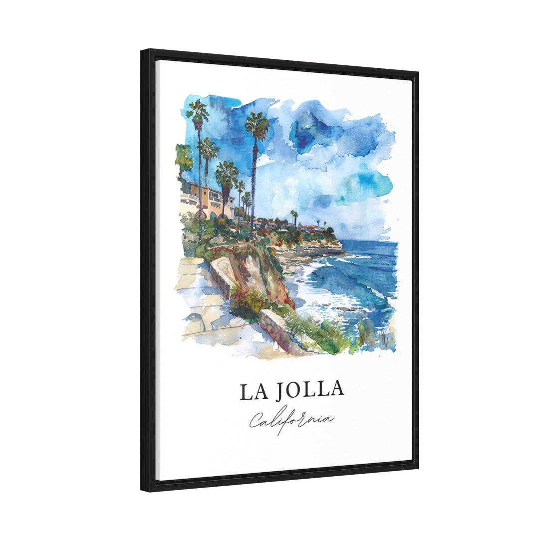 La Jolla Wall Art, La Jolla Print, La Jolla California Watercolor, La Jolla Gift,