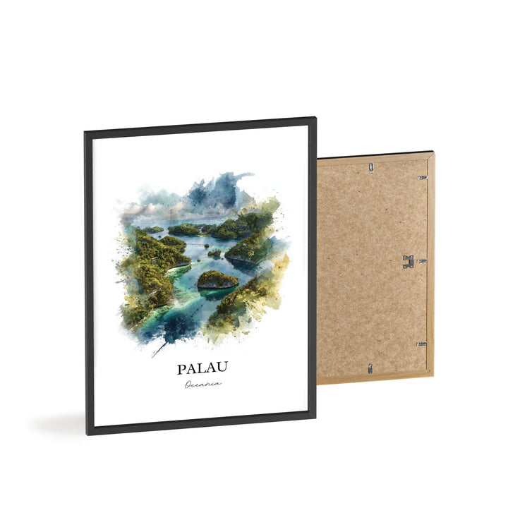 Palau Wall Art, Palau Print, Palau Watercolor Art, Palau Islands Gift, Travel Print, Travel Poster, Housewarming Gift