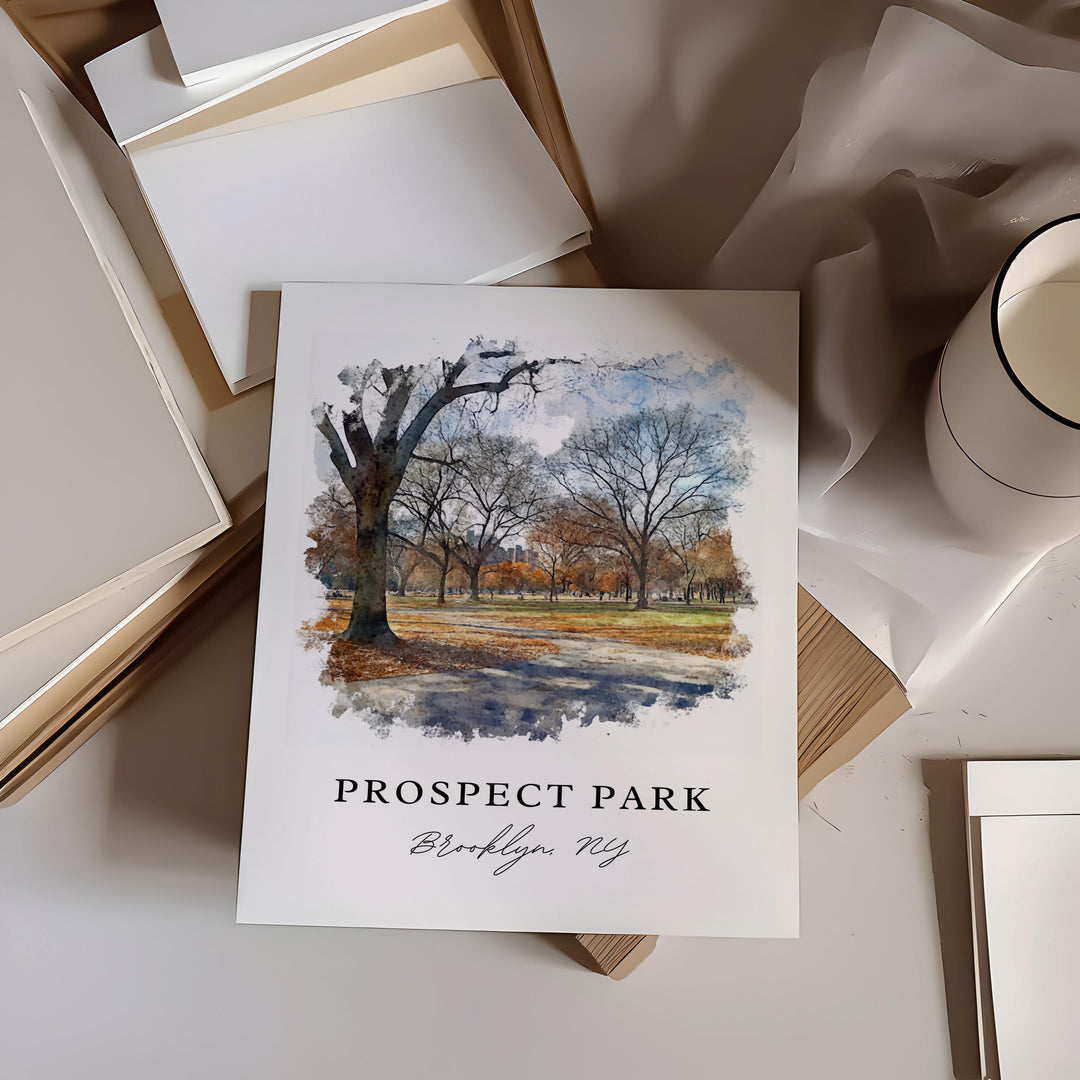 Prospect Park Brooklyn Art, Prospect Park Print, Brooklyn Watercolor Art, Prospect Park Gift,