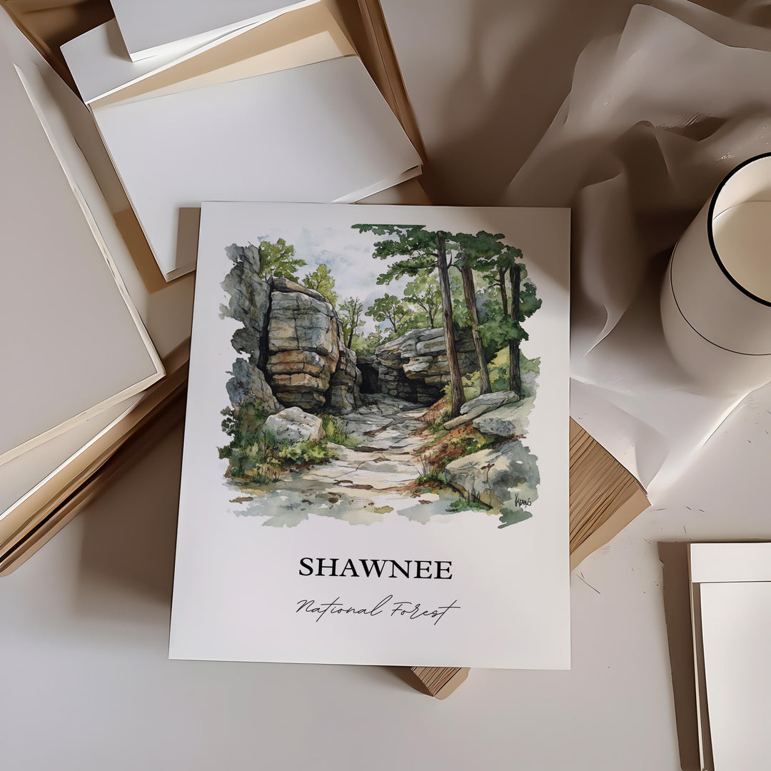 Shawnee National Forest, Illinois – Watercolor Art Print