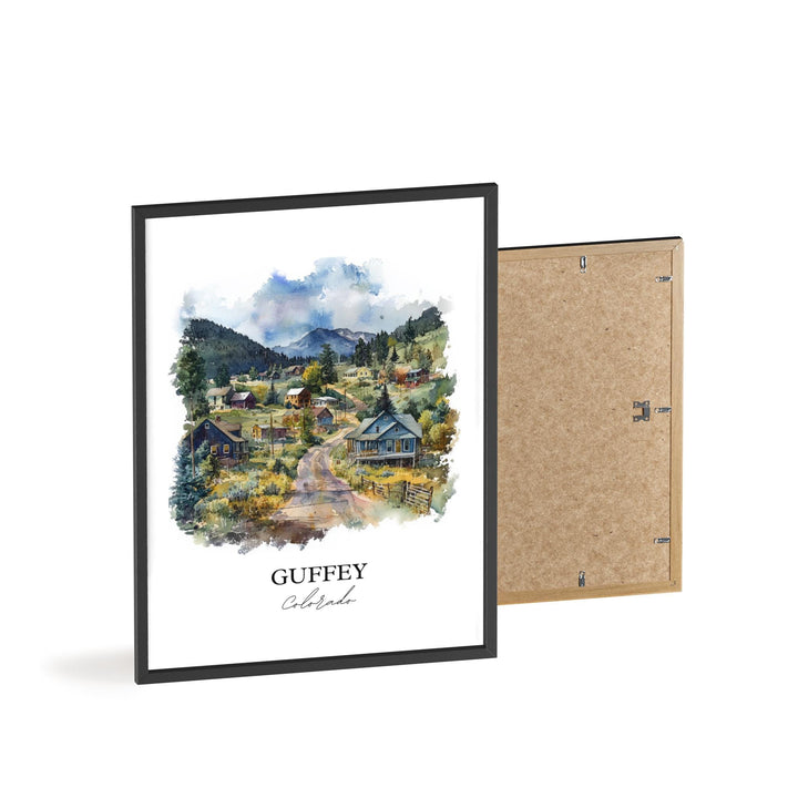 Guffey, Colorado, USA – Watercolor Art Print