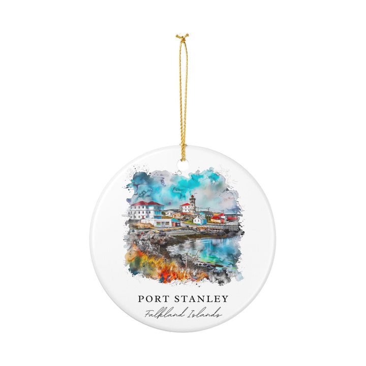 Port Stanley Ornament: Unique Falkland Islands Souvenir, Falkland Islands Xmas Decor, and Authentic Falkland Islands Gift