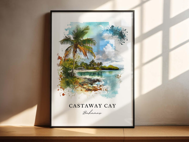 Castaway Cay Wall Art, Castaway Cay Print, Castaway Cay Bahamas, Castaway Cay Bahamas Gift,