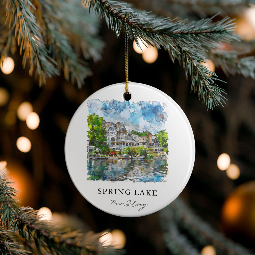 Spring Lake NJ Ornament: Unique Spring Lake Souvenir, Spring Lake Xmas Decor, and Authentic Jersey Shore Gift