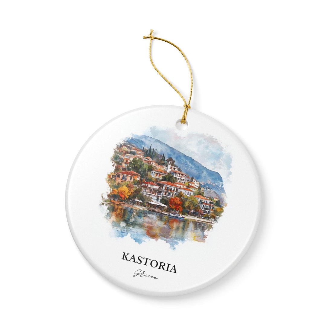 Kastoria, Greece Ornament: Unique Kastoria Souvenir, Kastoria Greece Xmas Decor, and Authentic Kastoria Greece Gift