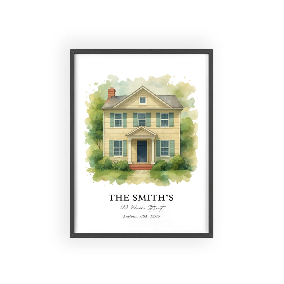 Custom Watercolor House Portrait from Photo, Personalized Home Painting, First Home or Housewarming Gift, Realtor Closing Gift
