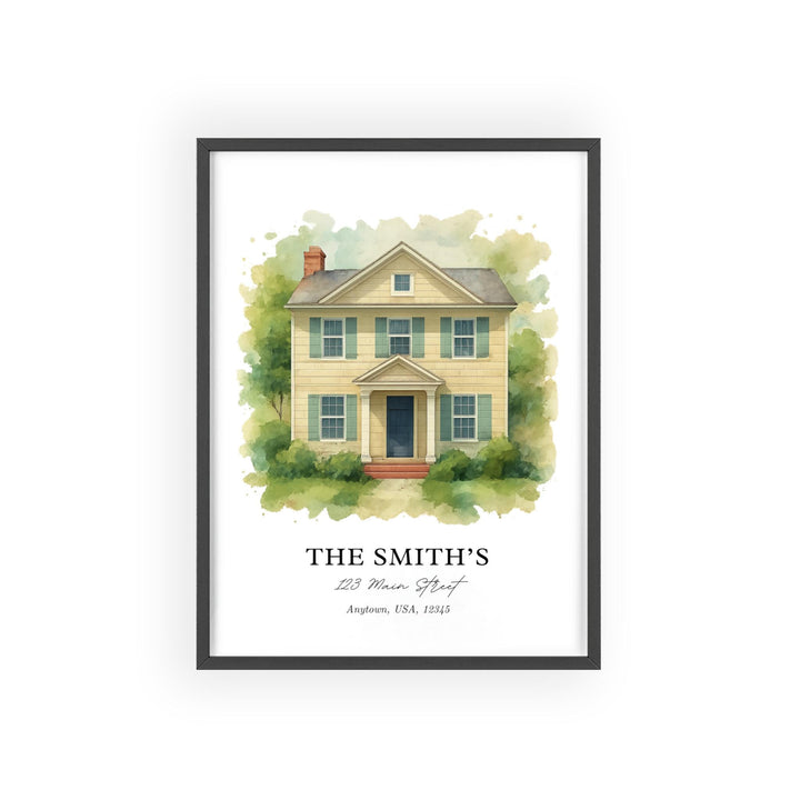 Custom Watercolor House Portrait from Photo, Personalized Home Painting, First Home or Housewarming Gift, Realtor Closing Gift
