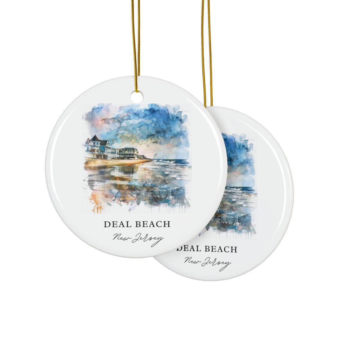 Deal Beach Ornament: Unique Deal Beach NJ Souvenir, Jersey Shore Xmas Decor, and Authentic Jersey Shore Gift