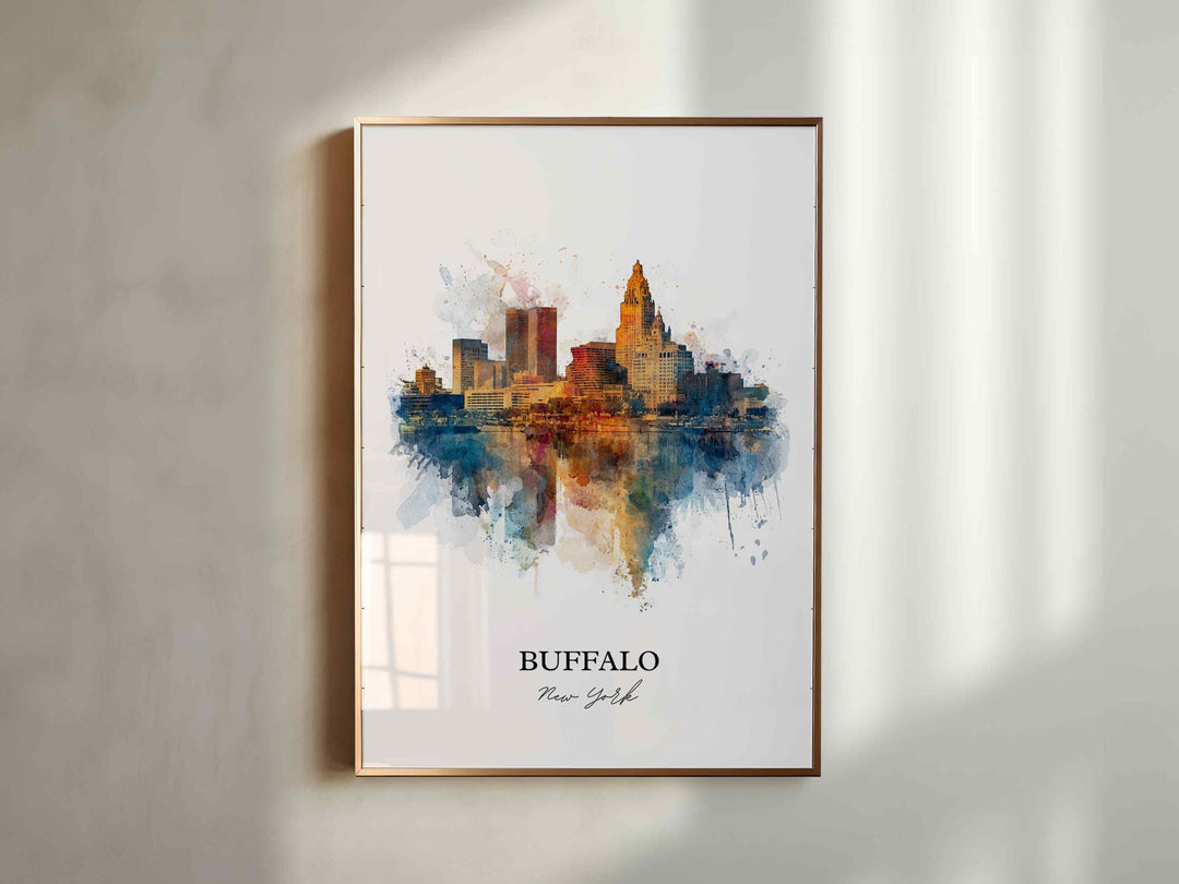 Buffalo, New York – Watercolor Art Print