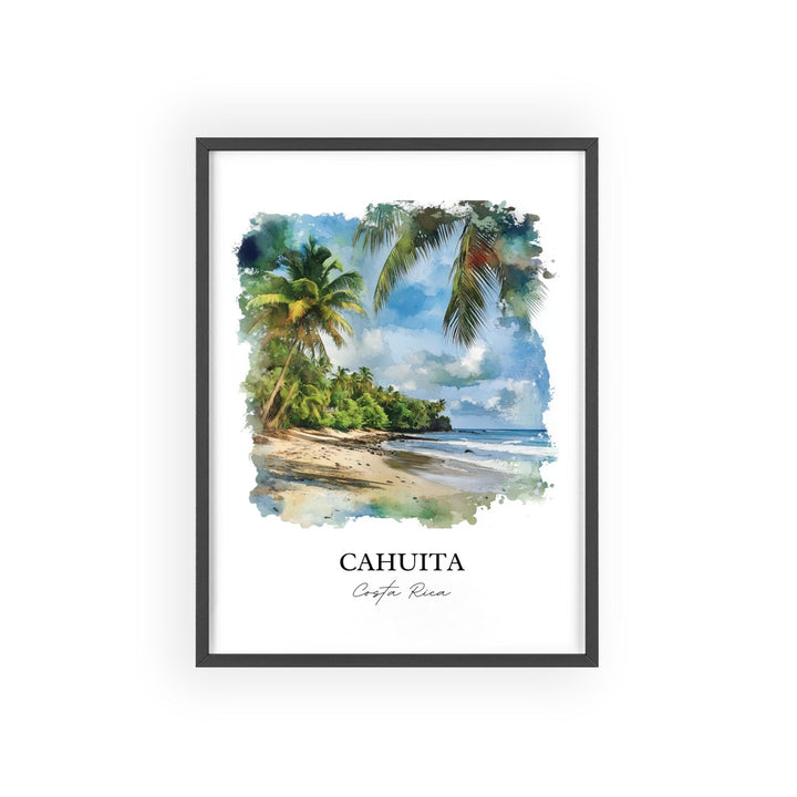 Cahuita Wall Art, Playa Blanca Print, Costa Rica Watercolor Art, Cahuita Costa Rica Gift, Travel Print, Travel Poster, Housewarming Gift