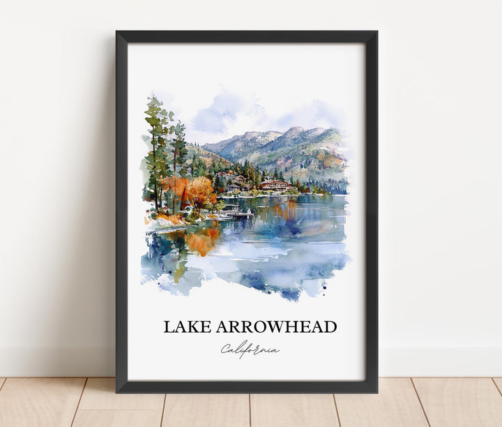 Lake Arrowhead Wall Art, San Bernardino Print, San Bernardino Art, Lake Arrowhead Gift, Travel Print, Travel Poster, Housewarming Gift