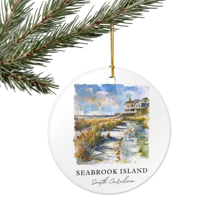 Seabrook Island Ornament: Unique Seabrook SC Souvenir, South Carolina Xmas Decor, and Authentic Seabrook Island Gift