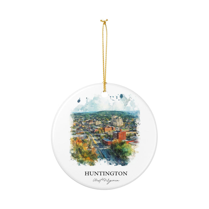 Huntington WV Ornament: Unique Huntington WV Souvenir, West Virginia Xmas Decor, and Authentic Huntington WV Gift