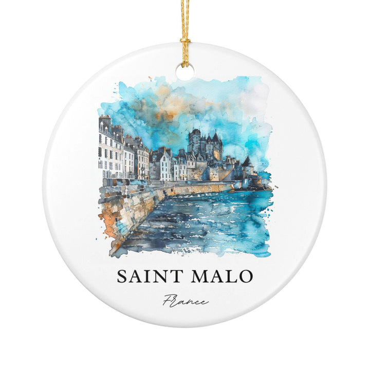 Saint Malo Ornament: Unique Saint Malo Souvenir, France Xmas Decor, and Authentic Saint Malo France Gift