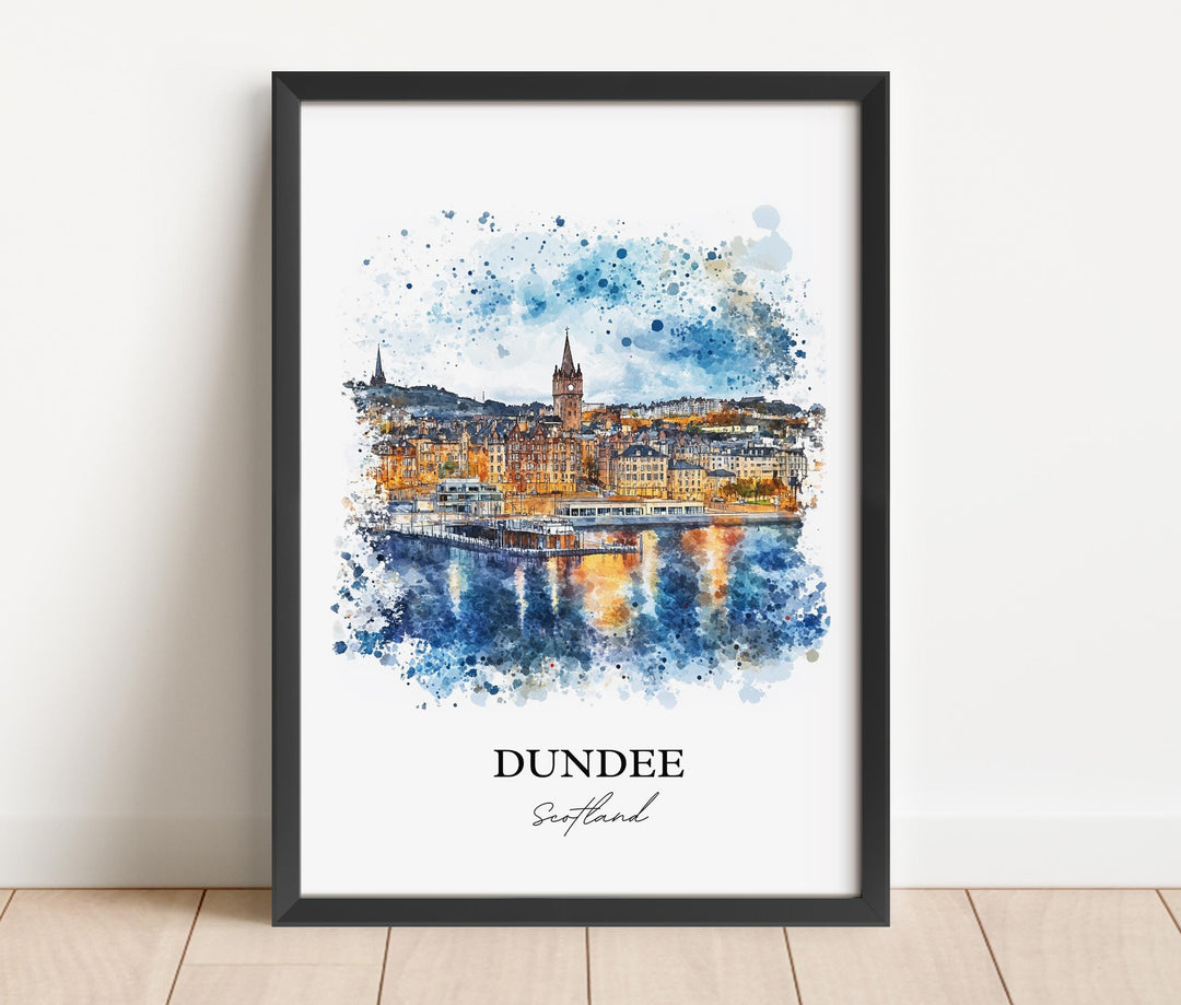 Dundee Wall Art, Dundee Scotland Print, Scotland Watercolor Art, Firth of Tay Gift, Travel Print, Travel Poster, Housewarming Gift