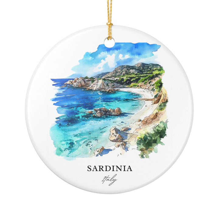 Sardinia Italy Ornament: Unique Sardinia Souvenir, Sardinia Xmas Decor, and Authentic Sardinia Italy Gift