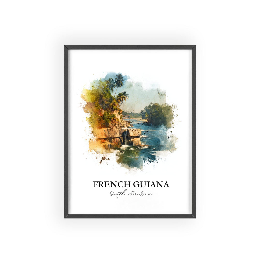 French Guinea Wall Art, South America Print, French Guinea Artwork, French Guinea Gift, Travel Print, Travel Poster, Housewarming Gift