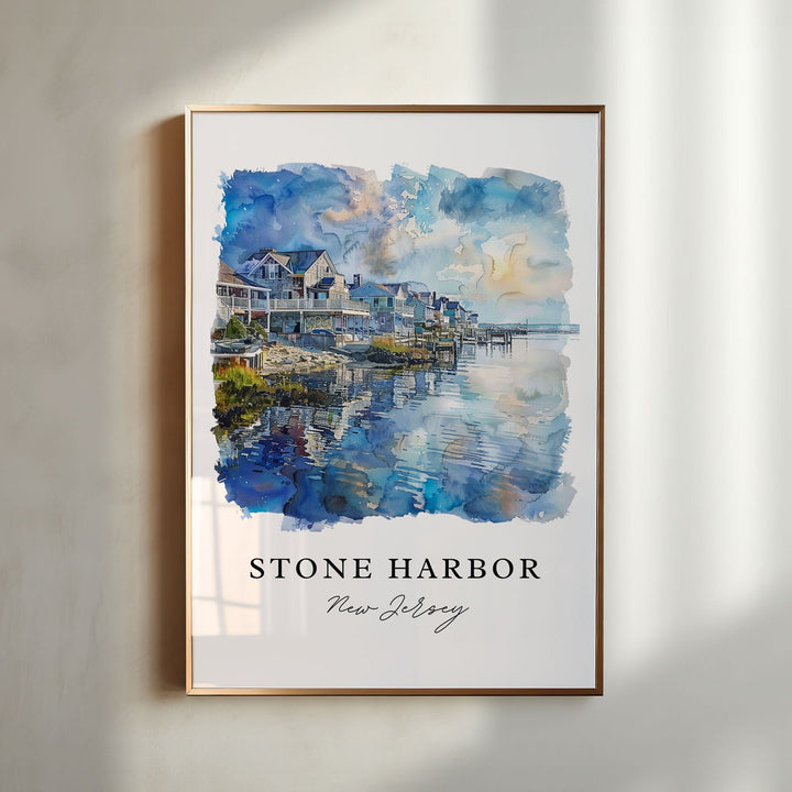 Stone Harbor NJ Art, Stone Harbor Print, Jersey Shore Art, Stone Harbor Gift, Travel Print, Travel Poster, Travel Gift, Housewarming Gift