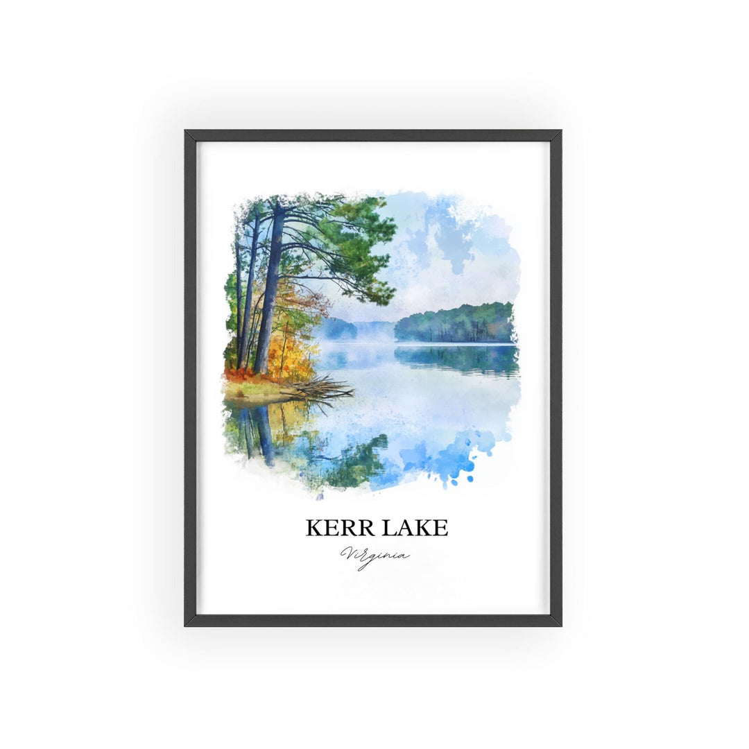 Kerr Lake VA Wall Art, Mecklenburg County Print, Boydton Virginia Art, Kerr Lake Gift, Travel Print, Travel Poster, Housewarming Gift