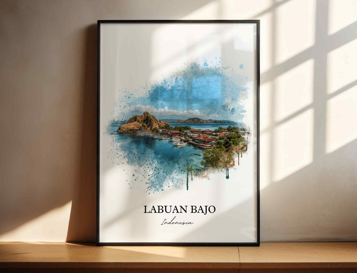 Labuan Bajo, Indonesia – Watercolor Art Print