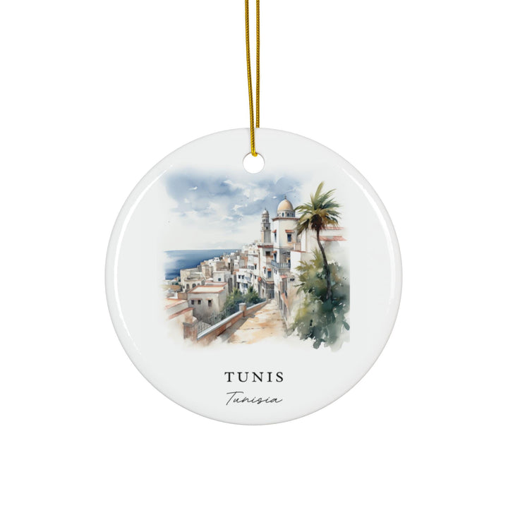 Tunis Ornament Ornament: Unique Tunisia Souvenir, Tunis Xmas Decor, and Authentic Tunis Tunisia Christmas Gift