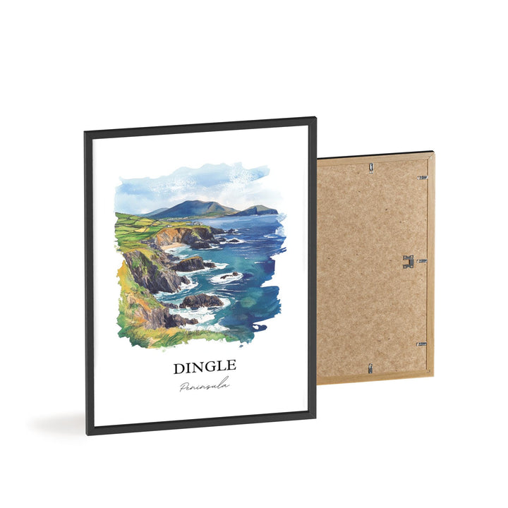 Dingle Peninsula Wall Art, Dunmore Head Print, Ireland Watercolor Art, Dingle Peninsula Gift, Travel Print, Travel Poster, Housewarming Gift