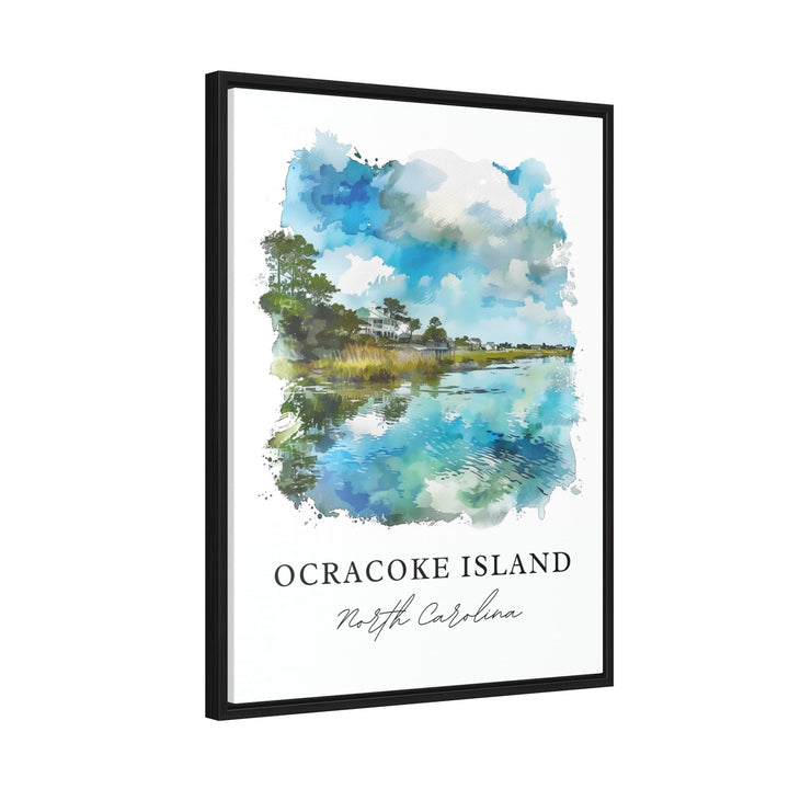 Ocracoke Island Wall Art, Ocracoke Island Print, Ocracoke Island NC Watercolor, Outer Banks NC Gift, Travel Print, Housewarming Gift