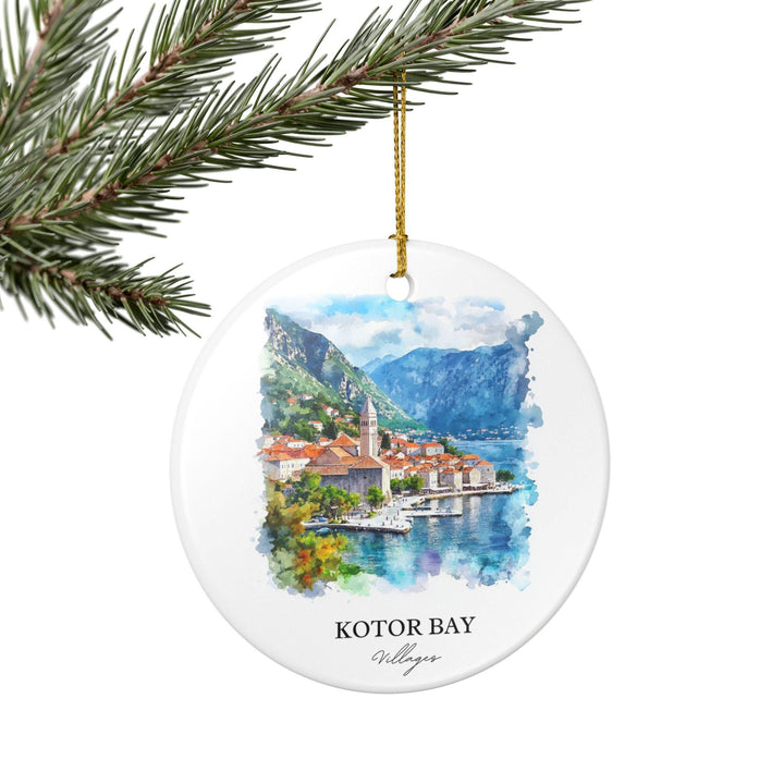 Kotor Ornament: Unique Kotor Bay Souvenir, Montenegro Xmas Decor, and Authentic Montenegro Gift