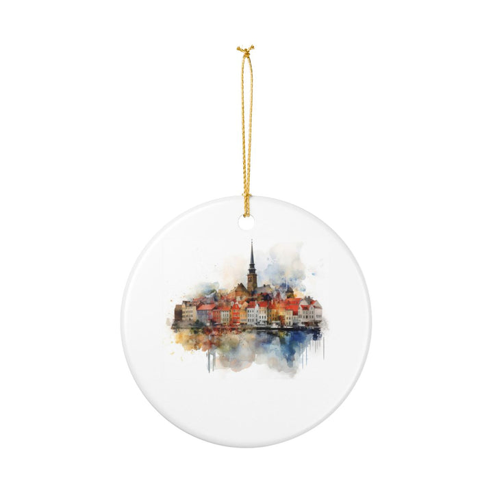 Aarhus Denmark Ornament: Unique Aarhus Souvenir, Aarhus Denmark Xmas Decor, and Authentic Aarhus Gift