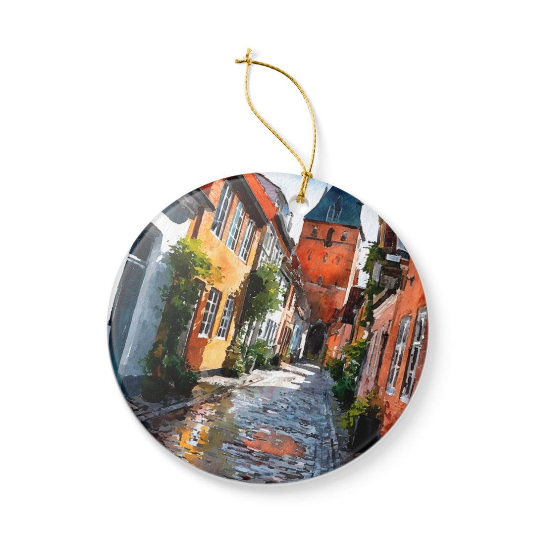 Aarhus Denmark Ornament: Unique Aarhus Souvenir, Aarhus Denmark Xmas Decor, and Authentic Aarhus Gift