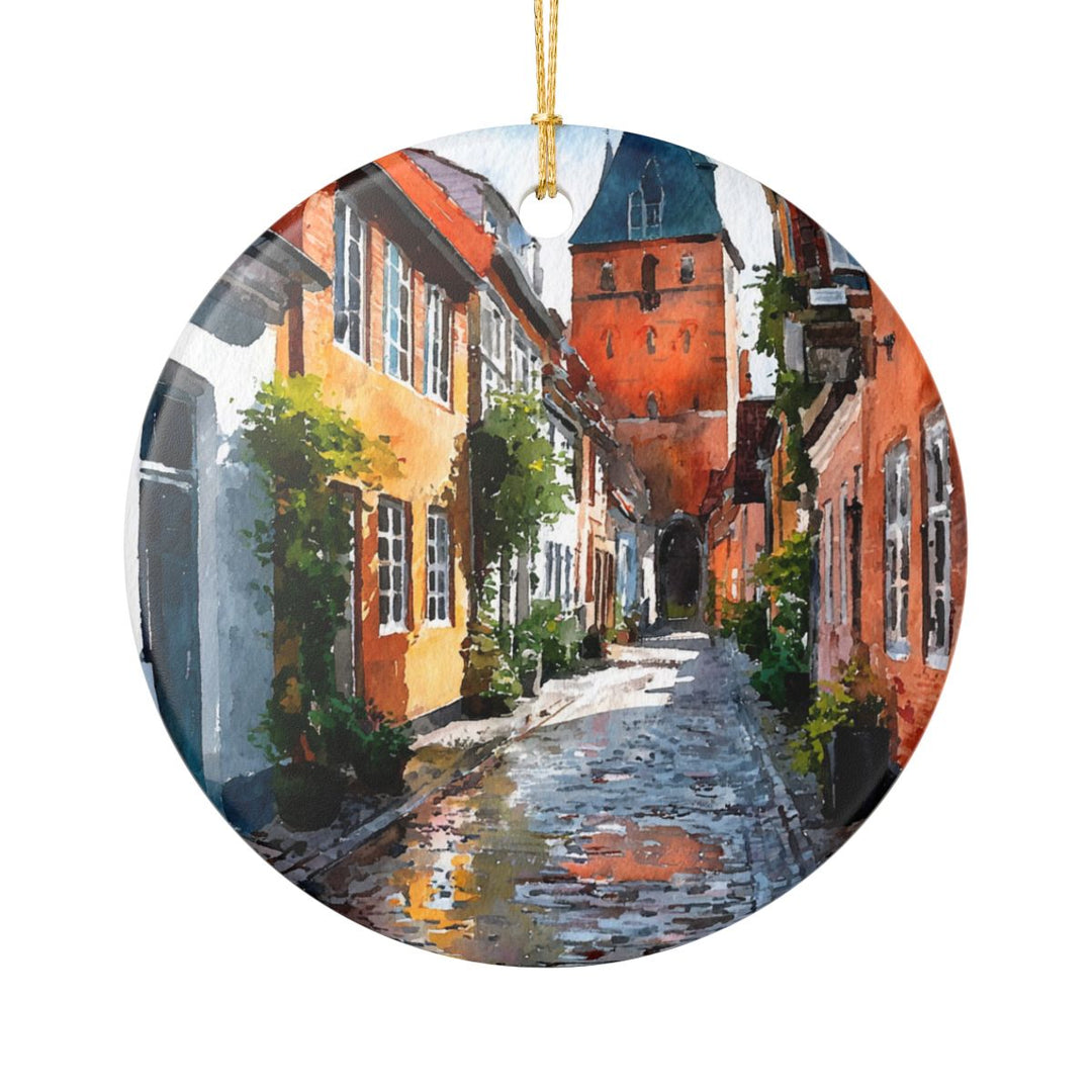 Aarhus Denmark Ornament: Unique Aarhus Souvenir, Aarhus Denmark Xmas Decor, and Authentic Aarhus Gift