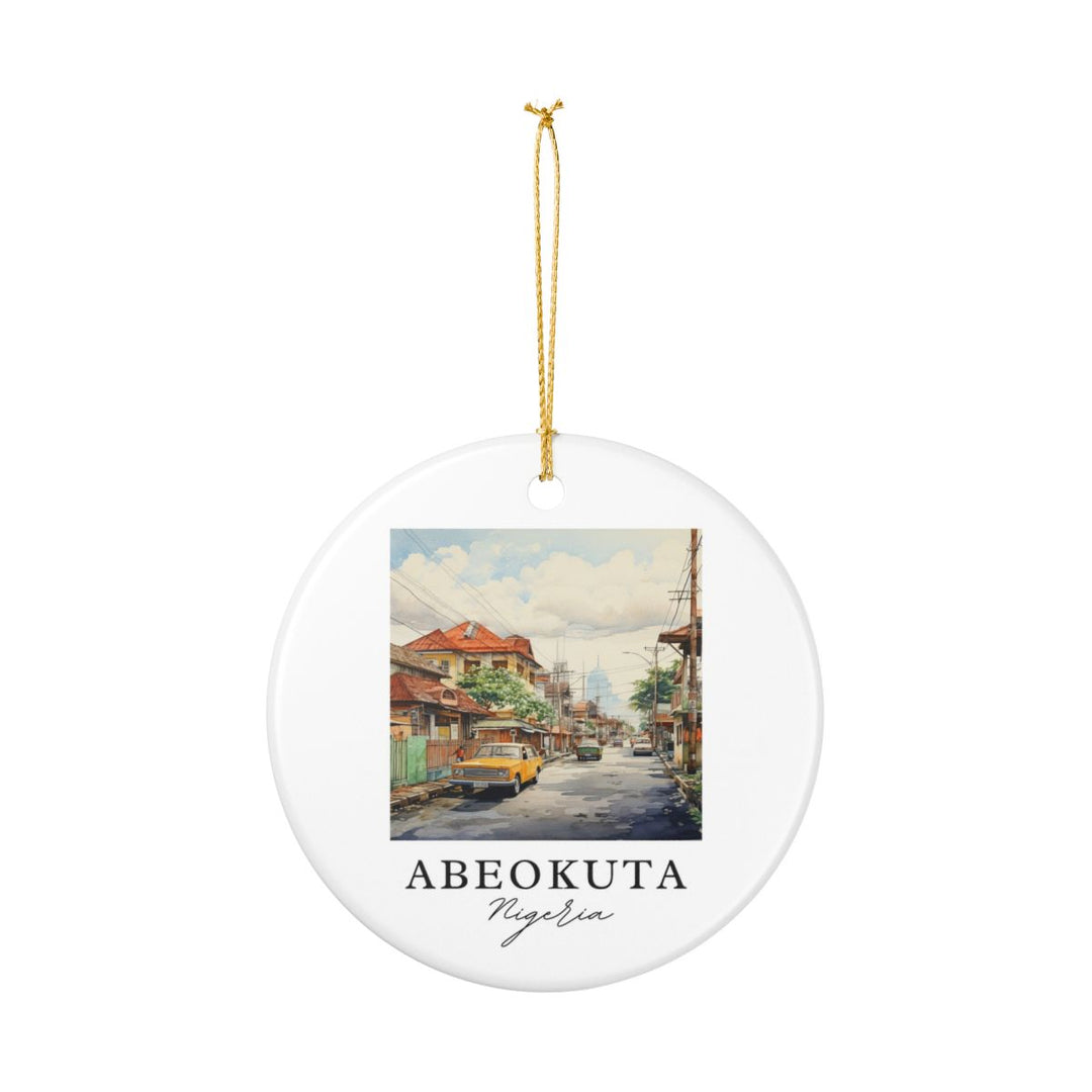 Abeokuta Nigeria Ornament: Unique Abeokuta Nigeria Souvenir, Abeokuta Nigeria Xmas Decor, and Authentic Abeokuta Nigeria Gift