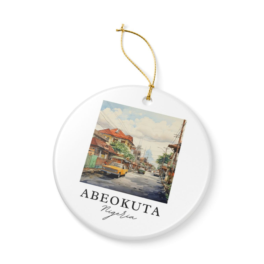 Abeokuta Nigeria Ornament: Unique Abeokuta Nigeria Souvenir, Abeokuta Nigeria Xmas Decor, and Authentic Abeokuta Nigeria Gift