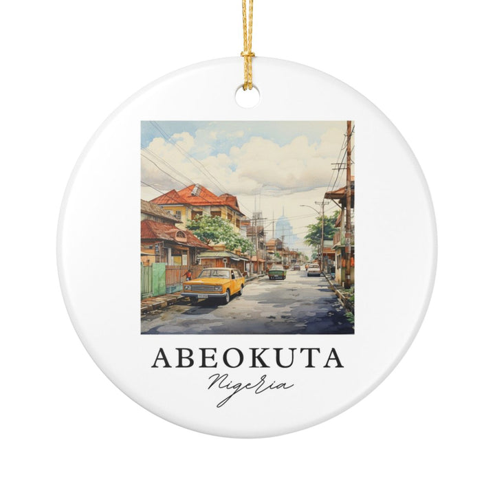 Abeokuta Nigeria Ornament: Unique Abeokuta Nigeria Souvenir, Abeokuta Nigeria Xmas Decor, and Authentic Abeokuta Nigeria Gift