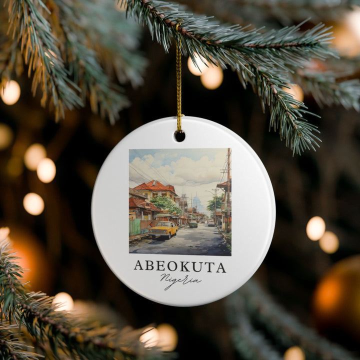 Abeokuta Nigeria Ornament: Unique Abeokuta Nigeria Souvenir, Abeokuta Nigeria Xmas Decor, and Authentic Abeokuta Nigeria Gift